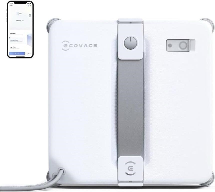 Ecovacs Winbot Mini2 Window Cleaning Robot, Compact Design, 5 Smart Cleaning