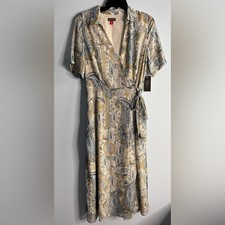 VINCE CAMUTO Women's Collared Maxi Wrap Dress Size Small
