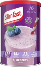 SlimFast Meal Replacement Shake High Protein Powder Blueberry 16 Servings