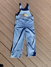 NICKELODEON RUGRATS VINTAGE ADJUSTABLE JEAN OVERALLS KIDS SIZE 10/12