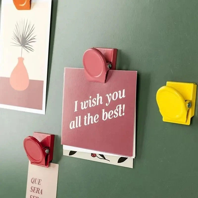 5X Magnetic Clips Fridge Strong Magnet Metal Clamp Note Photo Hanger Holder Hook
