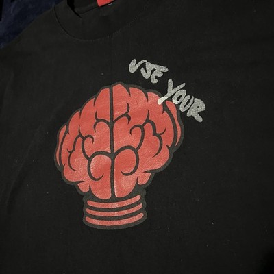 Pharrell Williams N.E.R.D. NERD Use Your Brain T Shirt Black XL