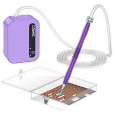 Electric Diamond Art Pen   1500mAh Vacuum Tool with 3 Modes  Tray Purple 