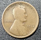 1914 D Lincoln Wheat Penny Copper Cent 1C VG Very Good Key Date