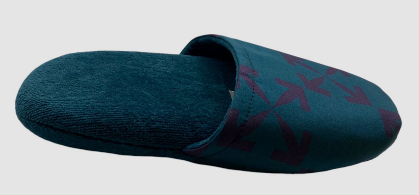 SAOLA Ciabatta donna Off White blu motivo frecce seta scarpa destra solo taglia L XL