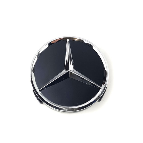 4x Mercedes-Benz Hubcap Lid A2204000125 9283 Black Matte - Picture 2 of 7