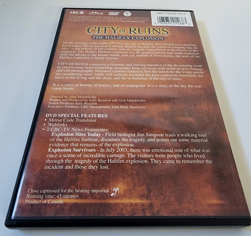 Canadian Experience: City Of Ruins (The Halifax Explosion) DVD Complete Rare Doc - Foto 3 di 4