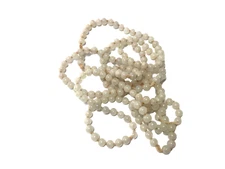 Circa 1920s Flapper Beads Smokey Gray 56 inch