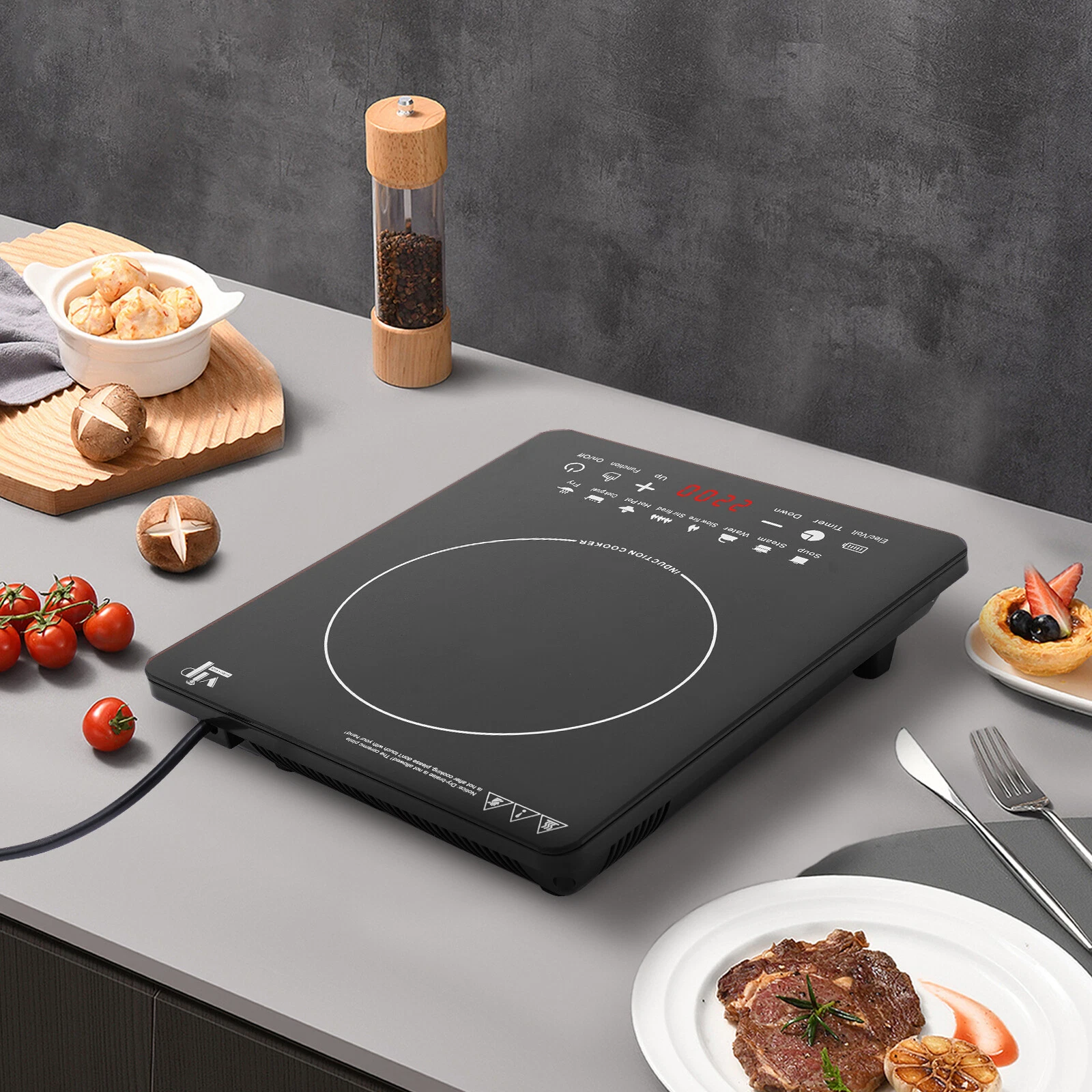 Portable 750w Kitchen Countertop Induction Cooktop Burner Electric Hot Stove US