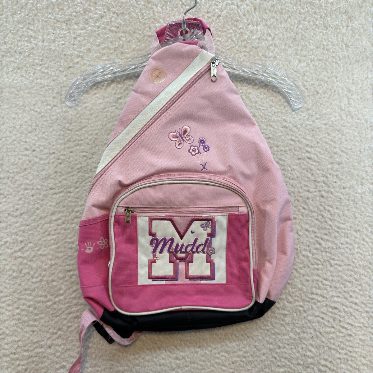 Y2K Vintage Mudd One Shoulder Cross Body Backpack Pink
