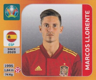 Panini Sticker Fußball EM Euro 2020 Tournament 2021 Nr. 516X Marcos Llorente Upd