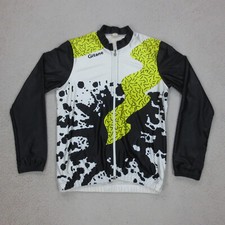 Veste Cyclisme Full ZipVintage 90s Gitane Made Italy Homme L Crazy Pattern Jaune