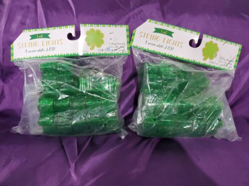 2 Sets Shamrock String Lights, 16 LED 3.5 Ft Lighted St Patricks Day Lights