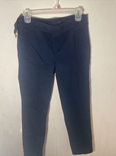 Vintage Lauren Ralph Lauren Women  s Buckle Navy Blue Dress Pants Size 2