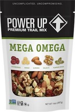 Power Up Premium Trail Mix - Mega Omega Trail Mix 14oz, Gluten Free, Vegan, Non-