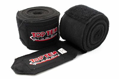 TOP TEN Boxbandagen AIBA Norm 450 350 250 cm schwarz Box-Bandagen Handbandagen