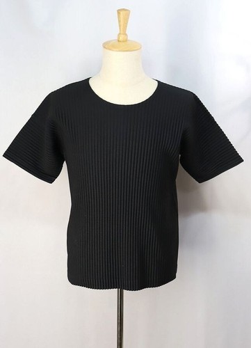 HOMME PLISSE ISSEY MIYAKE Black Men's Tee Top Size2 180 8314