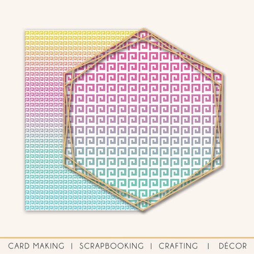 Rainbow Square Pattern Journaling Scrap Booking A4 300gsm Cameo Craft Cardstock - Picture 2 of 4