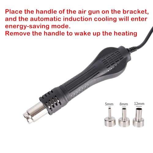 3in1 Soldering Iron Rework Station SMD Hot Air Gun Solder Nozzle - Picture 8 of 10