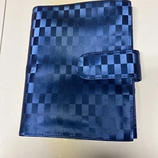 Make-up Travel Case /Clutch Bag W/ Mirror Zip pocket & 7 Slots Blue New G-32