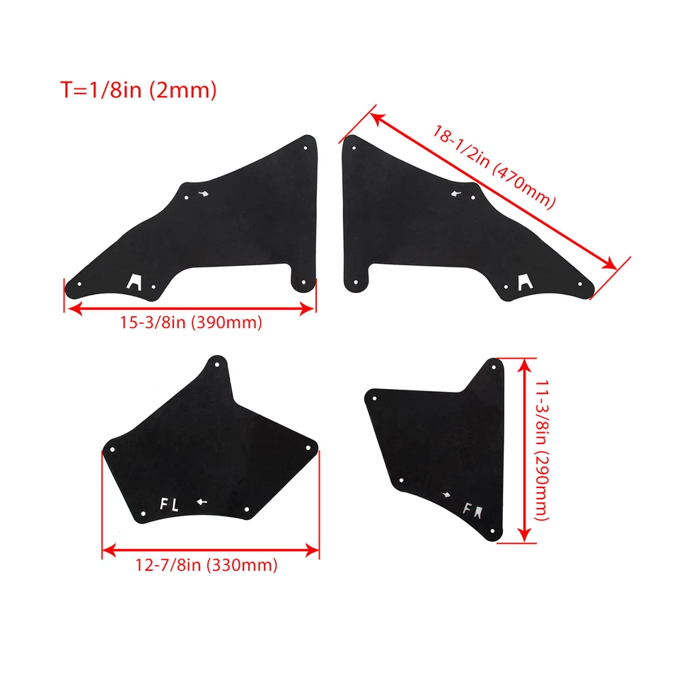 Set of 4 Splash Guard for Toyota 4Runner Lexus GX 470 2003-2022 Fender Liner Foto 2 de 4