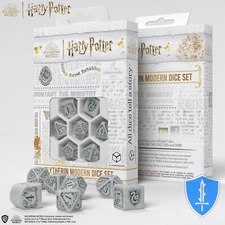 Harry Potter - Slytherin Modern White Dice Set (7) Q-Workshop D&D RPG