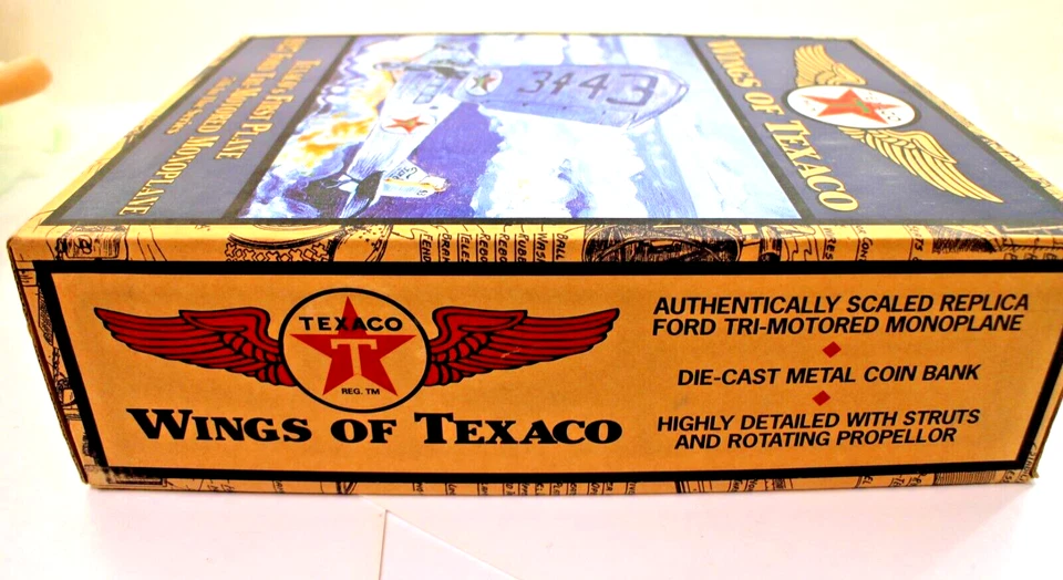 Texaco 1927 Ford Tri-Motor Monoplano Die-Cast Bank Ertl 7ª serie 1999 Foto 2 de 4