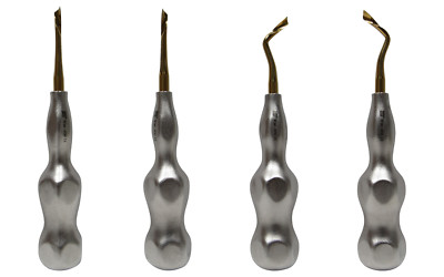 Wise Extraction-Atraumatic Twist Elevator Set of 4.it Works Down mesial/distal