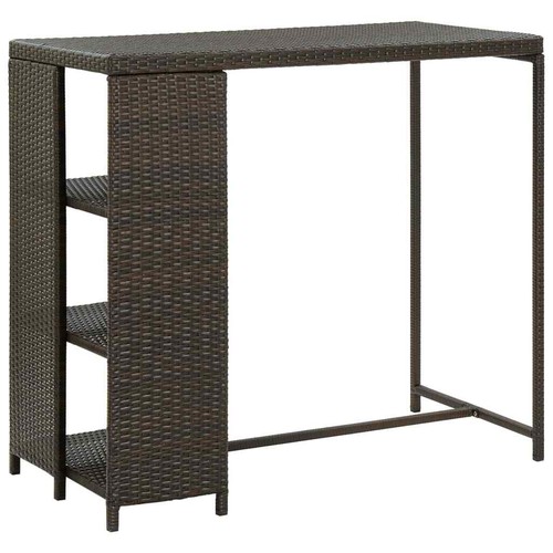 Mesa Bar Estante Almacenaje Ratán Sintético Comedor Cocina Multicolor vidaXL - Imagen 5 de 45