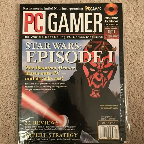 PC Gamer Magazine May 1999 Vol 6 No 5 Star Wars Episode I