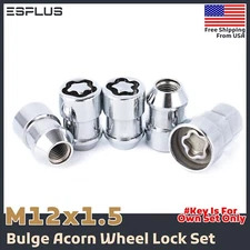 4x Buick Wheel Lock 12x1.5 Chrome Fit Encore/Electra/LaCrosse/Lucerue/Regal etc
