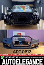 PARAURTI ANTERIORE ADATTO PER AUDI A3 8V 2012-2016 LOOK RS3 + GRIGLIA QUATTRO