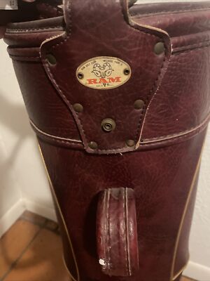 Vintage RAM Red Leather 6 Way Golf Bag Made In USA | eBay