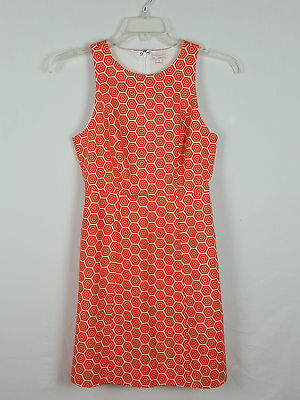 GAP | Sleeveless Sheath Geometry Orange and White dress | Size 0