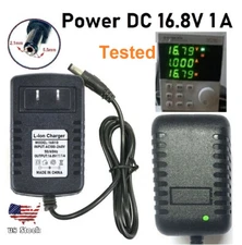 Tested DC 16.8V 1A Power Supply Adapter Replacement Charger For Lithium-ion
