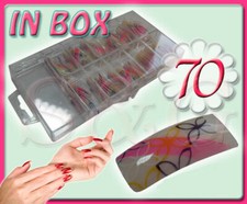 BELLISSIME TIP TIPS MANI DECORATE IN BOX RICOSTRUZIONE UNGHIE GEL UV NAIL ART