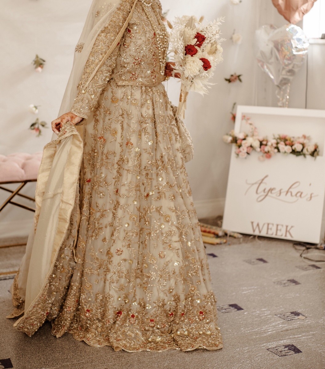 pakistani bridal golden dress Golden Bridal main image 1
