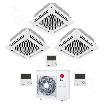 LG 4-Wege-Deckenkassette 3-Raum Multisplit Klimaanlage 2,1 + 2,6 + 6,7 kW A++/A+