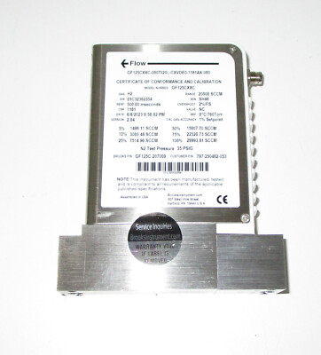 Brooks instrument GF125CXXC-0007020L-CXVOE0-1181AX-000 GF125C-207009 H2