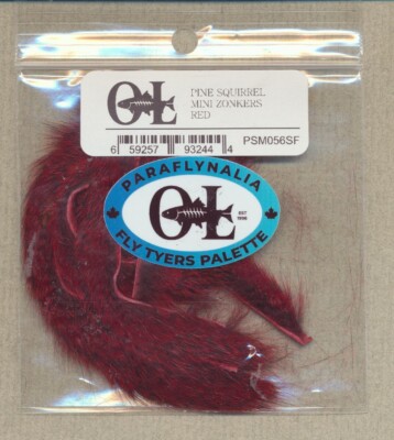 Pine Squirrel Mini Zonkers (2 ft) - red PSM056SF