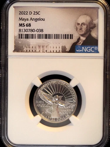 2022-D NGC Graded MS68 Maya Angelou American Women Quarter #038