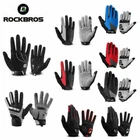 ROCKBROS Bicycle Full Finger Cycling Gloves Touch Screen Riding MTB Bike Gloves