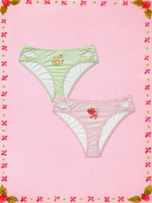 Women's Strawberry Shortcake Kawaii Cute Cartoon Bikini Panties - Pack of 2