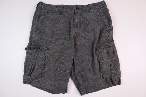 Lucky Brand Mens 34 Plaid Cargo Shorts 