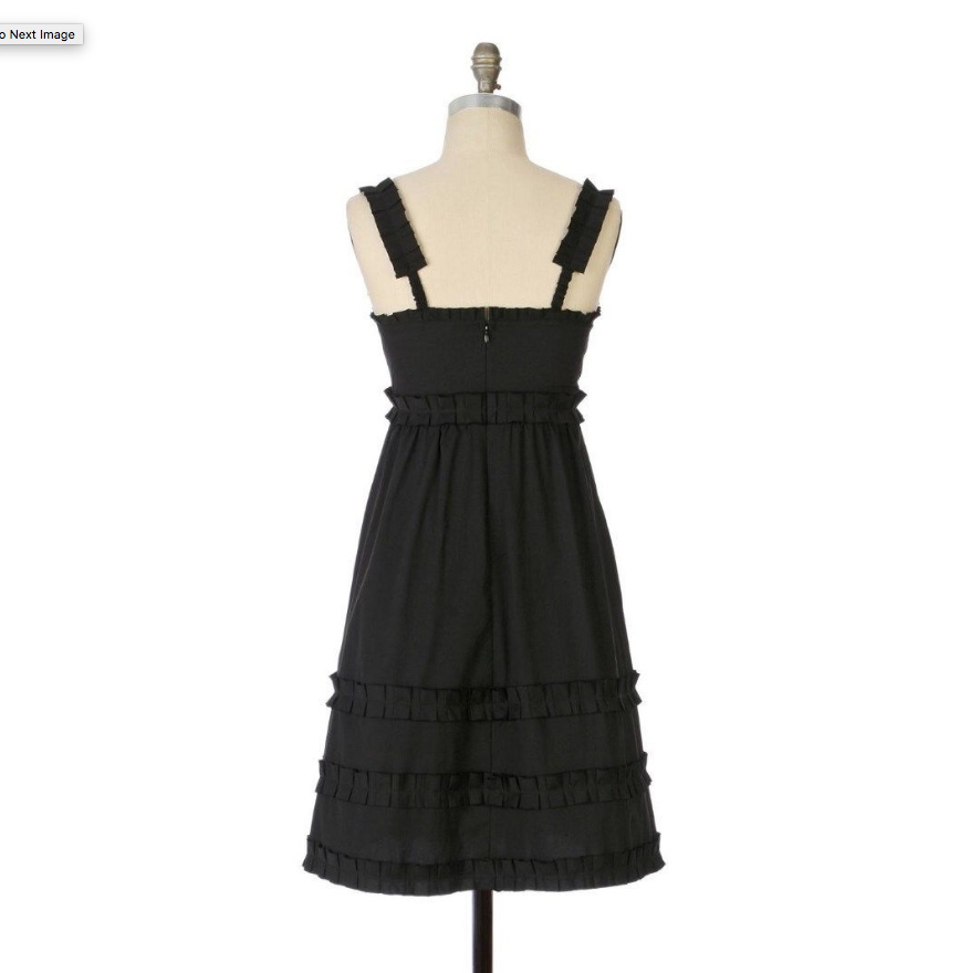 LEFT of CENTER anthropologie Black DOUBLE TAKE Ruffle Dress 0 eBay