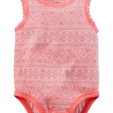 Carter's Girls' Lace Trim Sleeveless Bodysuit Pink 3M