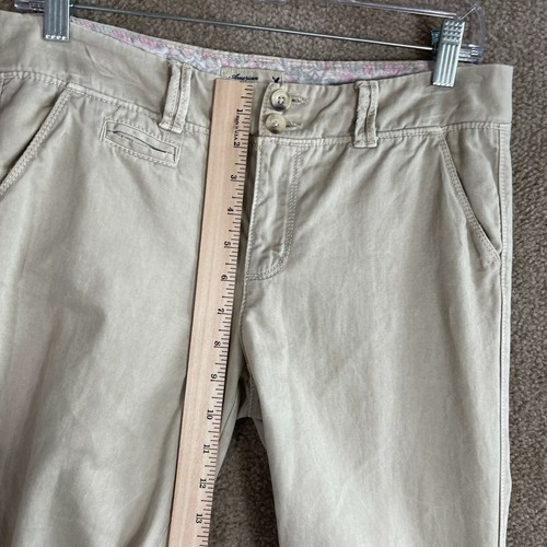 American Eagle Chino Pants Womens Size 0 Tan Khaki Slouchy Boyfit Skinny Ankle - Picture 4 of 9