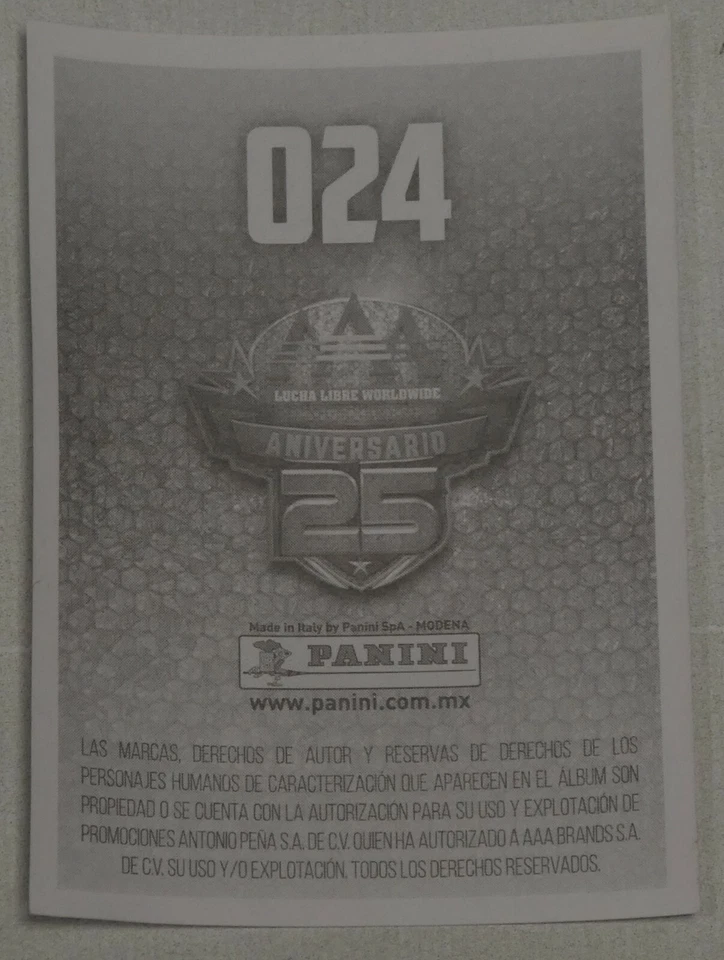 Tarjeta adhesiva Art Barr 2017 Panini Lucha Libre AAA #24 The Juicer Love Machine Foto 4 de 4