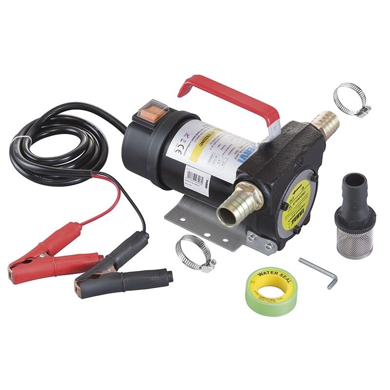 Pompa 12v per gasolio in corrente continua, per travaso gasolio e oli minerali