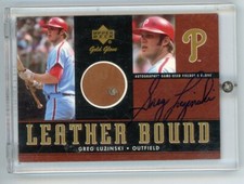 2001 Upper Deck Gold Glove GREG LUZINSKI Leather Bound AUTO Phillies